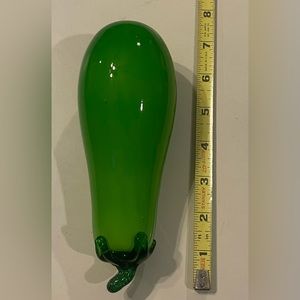 Hand blown vegetable squash eggplant green